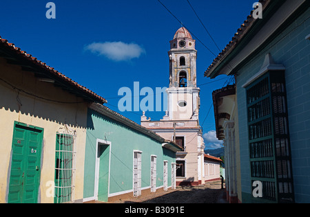 Vicoli della città patrimonio mondiale di Trinidad, Cuba orientale Foto Stock