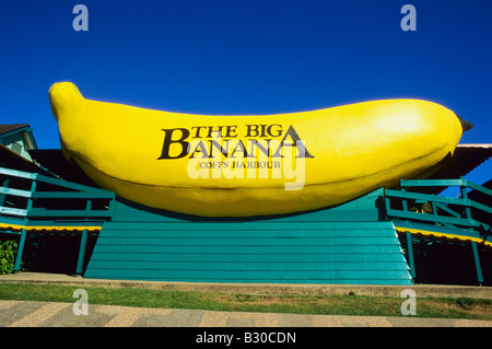 Il Big Banana questa struttura gigante si trova appena a nord di Coffs Harbour sul Pacific Highway Nuovo Galles del Sud Australia Foto Stock