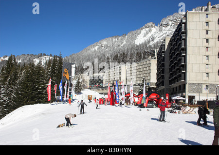 Flaine Ski Resort Gran Massiccio Foto Stock