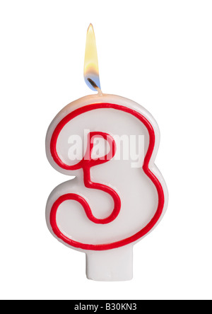 Candela numero 3 Foto Stock