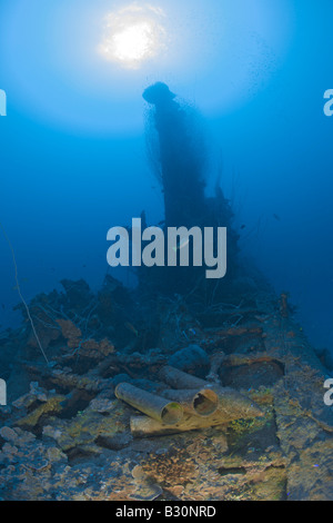 Munizione armati e di ottone a USS sommergibile Apogon Isole Marshall Bikini Atoll Micronesia Oceano Pacifico Foto Stock