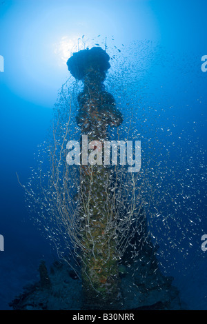 Torre di USS sommergibile Apogon Isole Marshall Bikini Atoll Micronesia Oceano Pacifico Foto Stock