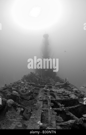 Torre di USS sommergibile Apogon Isole Marshall Bikini Atoll Micronesia Oceano Pacifico Foto Stock