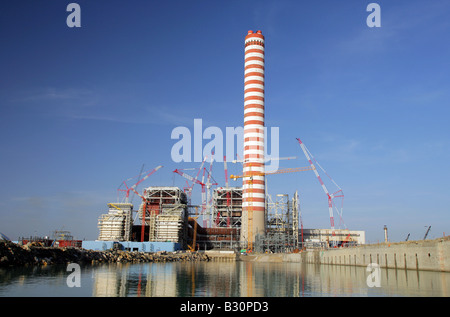 Sito in costruzione della centrale a carbone in Civitaveccia/Italia Foto Stock