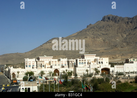 Il Qatar ambasciata a Sanaa Yemen Medio oriente Foto Stock