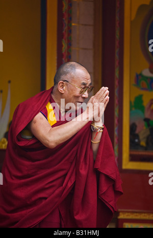 Il XIV Dalai Lama del Tibet rende una dedizione a KUMBUM CHAMTSE LING BLOOMINGTON INDIANA Foto Stock