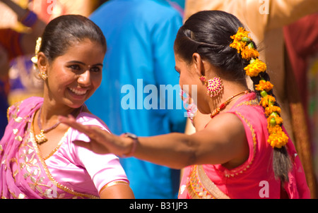 Riprese di 'il ghepardo ragazze : un mondo' presso il Palazzo di Città, Udaipur, Rajasthan, India, subcontinente, Asia Foto Stock