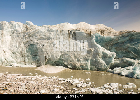 Il Ghiacciaio Russells svuotamento della Groenlandia icesheet entroterra da Kangerlussuaq Greenlands sulla costa ovest Foto Stock