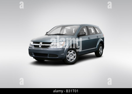 2009 Dodge Journey se in argento - Vista anteriore angolare Foto Stock