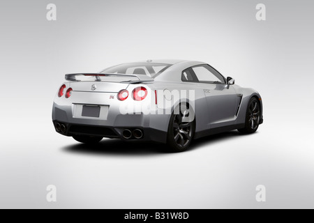 2009 Nissan GT-R in argento - angolo posteriore vista Foto Stock