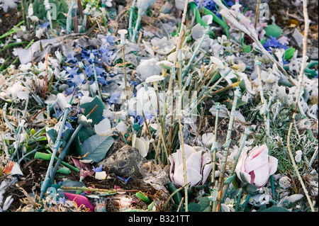 Un Inuit sepoltura nel cimitero ad Ilulissat in Groenlandia Foto Stock