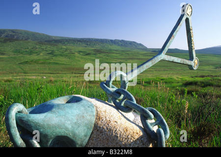 Opera d'arte in remoto di Galloway artista dei paesaggi Matt Baker scultura Cairnsmore irregolare della flotta è riserva naturale nazionale Scozia Scotland Foto Stock