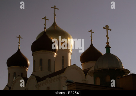 La cupola dorata tetto del monastero Uspensky, Odessa, Ucraina Foto Stock