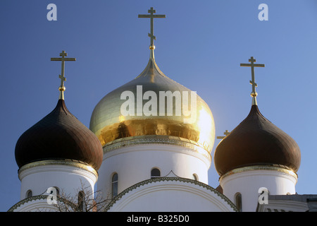 La cupola dorata tetto del monastero Uspensky, Odessa, Ucraina Foto Stock