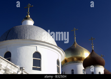 La cupola dorata tetto del monastero Uspensky, Odessa, Ucraina Foto Stock