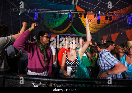 La Danza di tenda al Big Chill Festival 2008, Castello di Eastnor Herefordshire Foto Stock