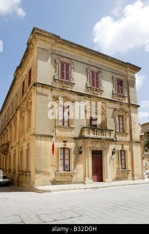 Mdina la stazione di polizia di san Publio Square. Mdina, Malta Foto Stock