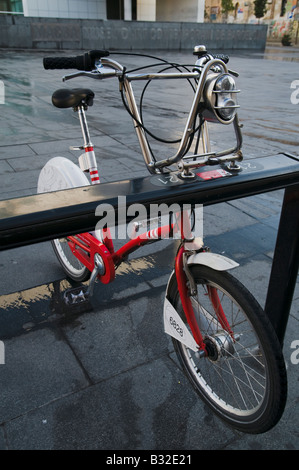 "Bicing', comunità programma bicicletta. Barcellona Foto Stock