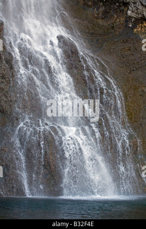 Dettaglio di Fairy Falls all'imperial Geyser Basin Parco Nazionale di Yellowstone Wyoming Foto Stock