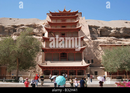 Le grotte di Mogao,Dunhuang Gansu,Cina Foto Stock