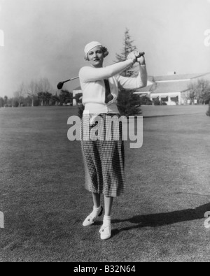 Ritratto del giocatore di golf femminile Foto Stock