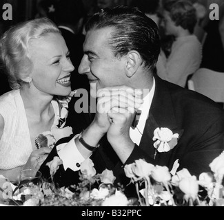 Primo piano della coppia felice Foto Stock