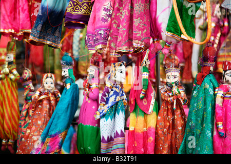 Artigianato a Rajasthan in vendita in fort kochi mercato,l'India Foto Stock