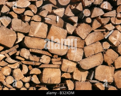mucchio di legno Foto Stock