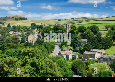 Villaggio di Rainow in estate, il Parco Nazionale di Peak District, Cheshire, Inghilterra, Regno Unito Foto Stock