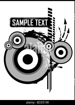 Cerchi e la casella di testo Foto Stock