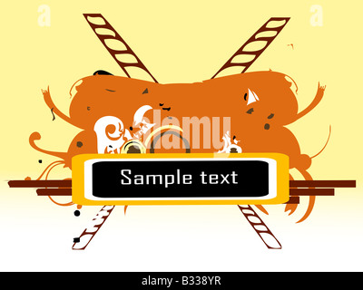 Un campione del testo su sfondo grungy Foto Stock