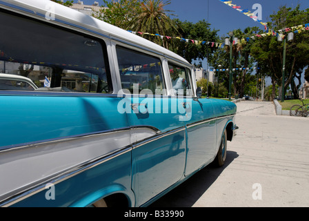 Vintage Blu Car 1957 Chevrolet station wagon 210 vista laterale Foto Stock