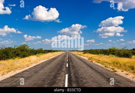 La guida su autostrada B1 in Namibia Foto Stock