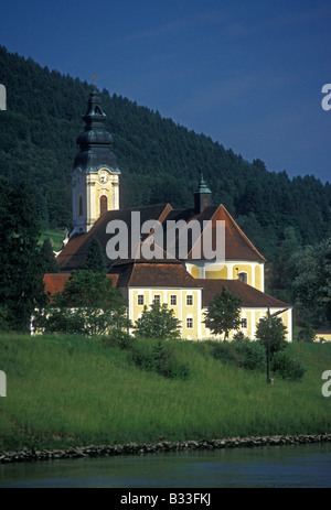 Engelszell Abbey, Abbey, Engelszell chiesa abbaziale, monastero trappista, monastero, chiesa parrocchiale, Engelhartszell, Austria Superiore Stato, Austria, Europa Foto Stock