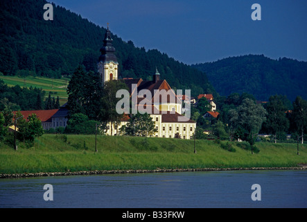 Engelszell Abbey, Abbey, Engelszell chiesa abbaziale, monastero trappista, monastero, chiesa parrocchiale, Engelhartszell, Austria Superiore Stato, Austria, Europa Foto Stock