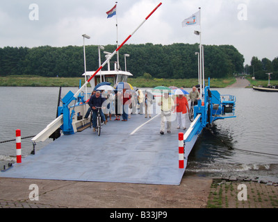 Traghetti locali sul fiume Maas Arcen Limburgo, Paesi Bassi Foto Stock