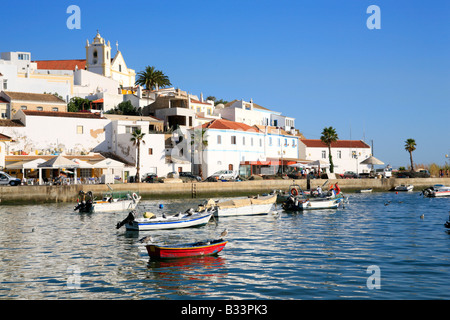 Porto di Ferragudo, Algarve, PORTOGALLO Foto Stock