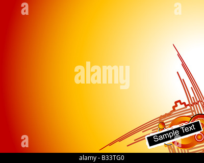 Swirly cerchi con text-box Foto Stock