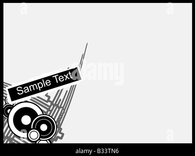 Swirly cerchi con text-box Foto Stock