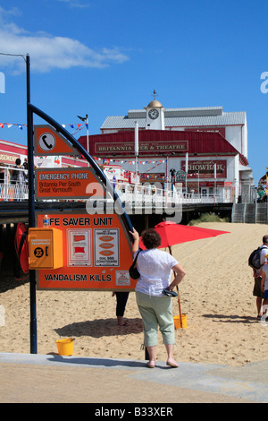 Great Yarmouth golden mile lungomare East Anglia norfolk Inghilterra Foto Stock