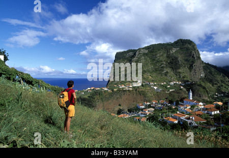 Escursioni nei dintorni di Faial sull'isola di Madera Foto Stock