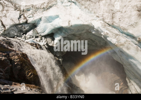 Il fondere rapidamente Russell ghiacciaio vicino a Kangerlussuaq in Groenlandia Foto Stock