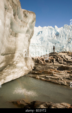 Il fondere rapidamente Russell ghiacciaio vicino a Kangerlussuaq in Groenlandia Foto Stock