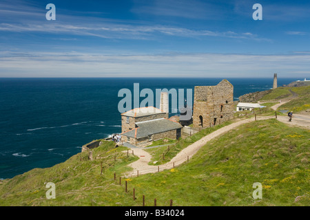 Levant miniera fascio di vapore il motore di avvolgimento casa costruita nel 1840 Pendeen Cornwall West Country England Regno Unito Regno Unito GB Foto Stock