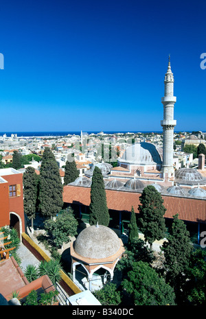 Moschea nella città di Rodi Rodi Grecia DODECANNESO Foto Stock