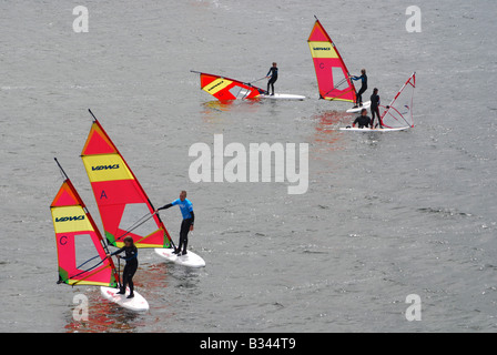 Scuola di surf a Zeeland Paesi Bassi Foto Stock