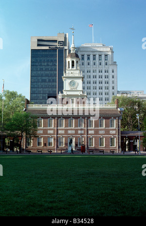 L'Independence Mall, sito della firma della dichiarazione di indipendenza nel 1776, Philadelphia, Pennsylvania, Stati Uniti d'America Foto Stock