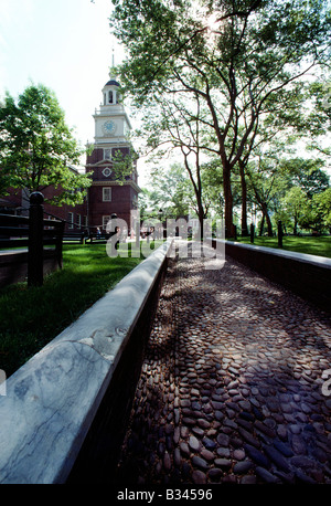 L'Independence Mall, sito della firma della dichiarazione di indipendenza nel 1776, Philadelphia, Pennsylvania, Stati Uniti d'America Foto Stock