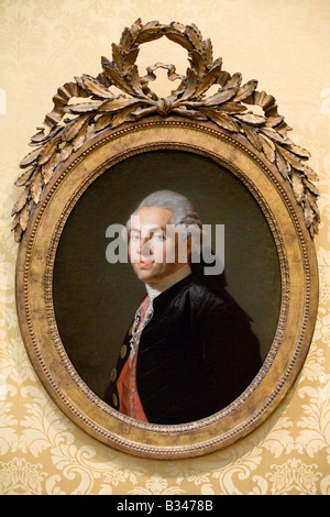 Ritratto di un gentiluomo di Etienne Aubry 1745 1781 un dipinto ad olio su tela nel museo Ashmolean Museum Collection in Oxford, Inghilterra Foto Stock
