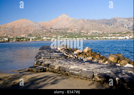 Montare oxa dal kolokitha penisola elounda Aghios Nikolaos Creta Grecia Foto Stock